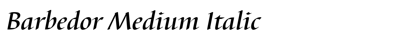 Barbedor Medium Italic